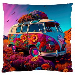 Ai Generated Beetle Volkswagen Bug Car Bus Standard Premium Plush Fleece Cushion Case (one Side) by danenraven