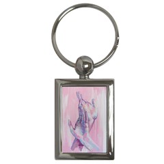 Conceptual Abstract Hand Painting  Key Chain (rectangle) by MariDein