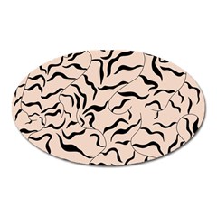 Leaves Plants Poster Drawing Oval Magnet by Ravend