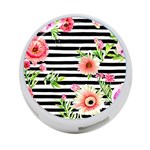 Blooming watercolor flowers 4-Port USB Hub (Two Sides) Front