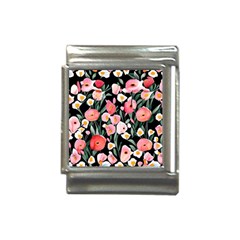 Charming Watercolor Flowers Italian Charm (13mm) by GardenOfOphir