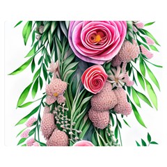 Brilliant Blushing Blossoms Premium Plush Fleece Blanket (medium) by GardenOfOphir