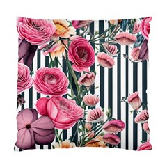 Flora Watercolor Botanical Flowers Standard Cushion Case (two Sides)