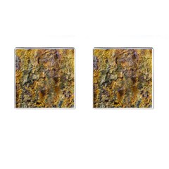 Rusty Orange Abstract Surface Cufflinks (square)