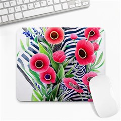 Cherished Blooms – Watercolor Flowers Botanical Large Mousepad by GardenOfOphir