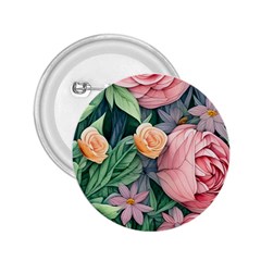 Darling And Dazzling Watercolor Flowers 2 25  Buttons by GardenOfOphir