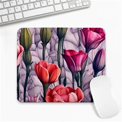 Color-infused Watercolor Flowers Large Mousepad by GardenOfOphir