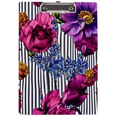 Dazzling Watercolor Flowers A4 Acrylic Clipboard by GardenOfOphir