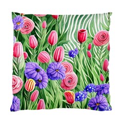 Exquisite Watercolor Flowers Standard Cushion Case (one Side)