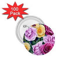 Cherished Watercolor Flowers 1 75  Buttons (100 Pack)  by GardenOfOphir