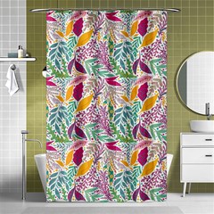 Leaves Colorful Leaves Seamless Design Leaf Shower Curtain 48  X 72  (small)  by Ravend