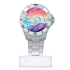 Ai Generated Waves Ocean Sea Tsunami Nautical Plastic Nurses Watch by Ravend