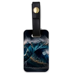 Tsunami Waves Ocean Sea Water Rough Seas 7 Luggage Tag (one Side) by Ravend