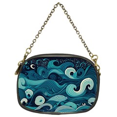 Waves Ocean Sea Abstract Whimsical Abstract Art Chain Purse (one Side)