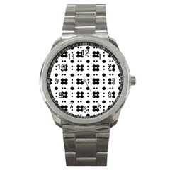 Polka Dot  Svg Sport Metal Watch