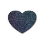 Circuit Board Circuits Mother Board Computer Chip Rubber Heart Coaster (4 pack) Front