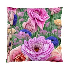 Broken And Budding Watercolor Flowers Standard Cushion Case (one Side)