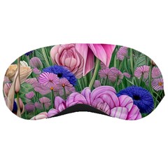 Broken And Budding Watercolor Flowers Sleeping Mask by GardenOfOphir