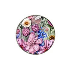 Broken And Budding Watercolor Flowers Hat Clip Ball Marker (10 Pack) by GardenOfOphir