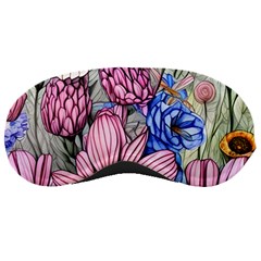 Broken And Budding Watercolor Flowers Sleeping Mask by GardenOfOphir