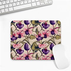 Flowers Pattern Decorative Wallpaper Scrapbooking Small Mousepad by Ravend