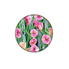 Classy Watercolor Flowers Hat Clip Ball Marker (10 Pack) by GardenOfOphir