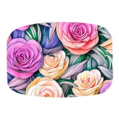 County Charm – Watercolor Flowers Botanical Mini Square Pill Box by GardenOfOphir