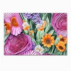 Captivating Watercolor Flowers Postcard 4 x 6  (pkg Of 10) by GardenOfOphir