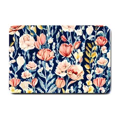 Exquisite Watercolor Flowers And Foliage Small Doormat by GardenOfOphir