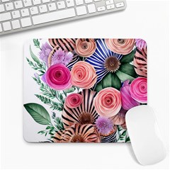 Boho Botanical Flowers Large Mousepad by GardenOfOphir