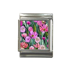 Floral Watercolor Italian Charm (13mm) by GardenOfOphir