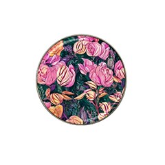 Retro Botanical Flowers Hat Clip Ball Marker (4 Pack) by GardenOfOphir