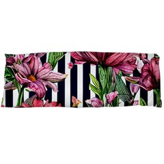 Tropical Botanical Flowers In Watercolor Body Pillow Case (dakimakura) by GardenOfOphir