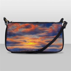 Serene Sunset Over Beach Shoulder Clutch Bag by GardenOfOphir