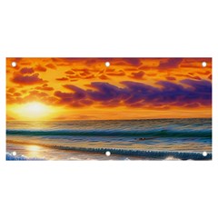 Summer Sunset Over The Ocean Banner And Sign 6  X 3  by GardenOfOphir