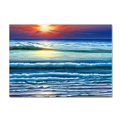 Sunset Beach Waves Sticker A4 (100 Pack) by GardenOfOphir