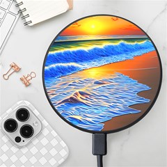 Summer Sunset At The Beach Wireless Fast Charger(black)