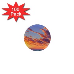 Summer Sunset Over Beach 1  Mini Magnets (100 Pack)  by GardenOfOphir