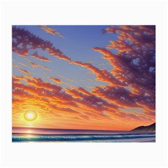 Summer Sunset Over Beach Small Glasses Cloth