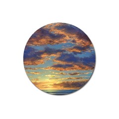 Sunrise Over The Sand Dunes Magnet 3  (round) by GardenOfOphir