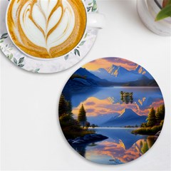 Beautiful Sunset Uv Print Round Tile Coaster