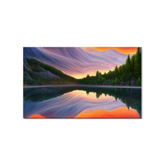 Flaming Sunset Sticker Rectangular (10 Pack)