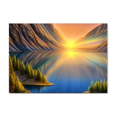 Remarkable Lake Sunset Sticker A4 (10 Pack) by GardenOfOphir