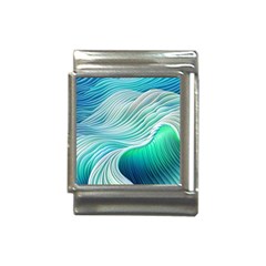 Pastel Abstract Waves Pattern Italian Charm (13mm)