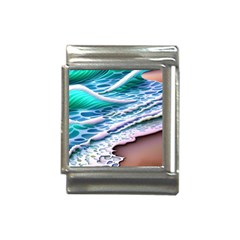 Shore Blue Ocean Waves Italian Charm (13mm) by GardenOfOphir