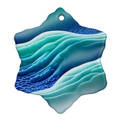 Pastel Beach Wave I Ornament (snowflake) by GardenOfOphir