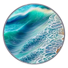 Pastel Beach Wave Wireless Fast Charger(white) by GardenOfOphir