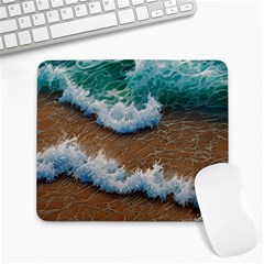 Abstract Waves Summertime On The Sea Large Mousepad by GardenOfOphir