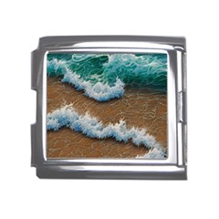 Abstract Waves Summertime On The Sea Mega Link Italian Charm (18mm) by GardenOfOphir