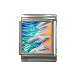 Waves At The Ocean s Edge Italian Charm (13mm) Front